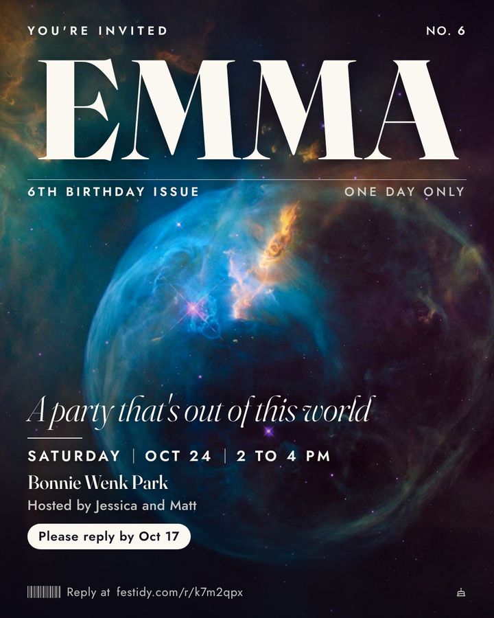 Space invitation, Magazine design
