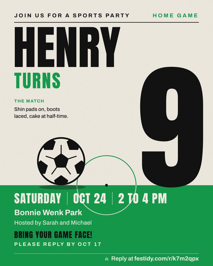 Sports invitation, Poster design