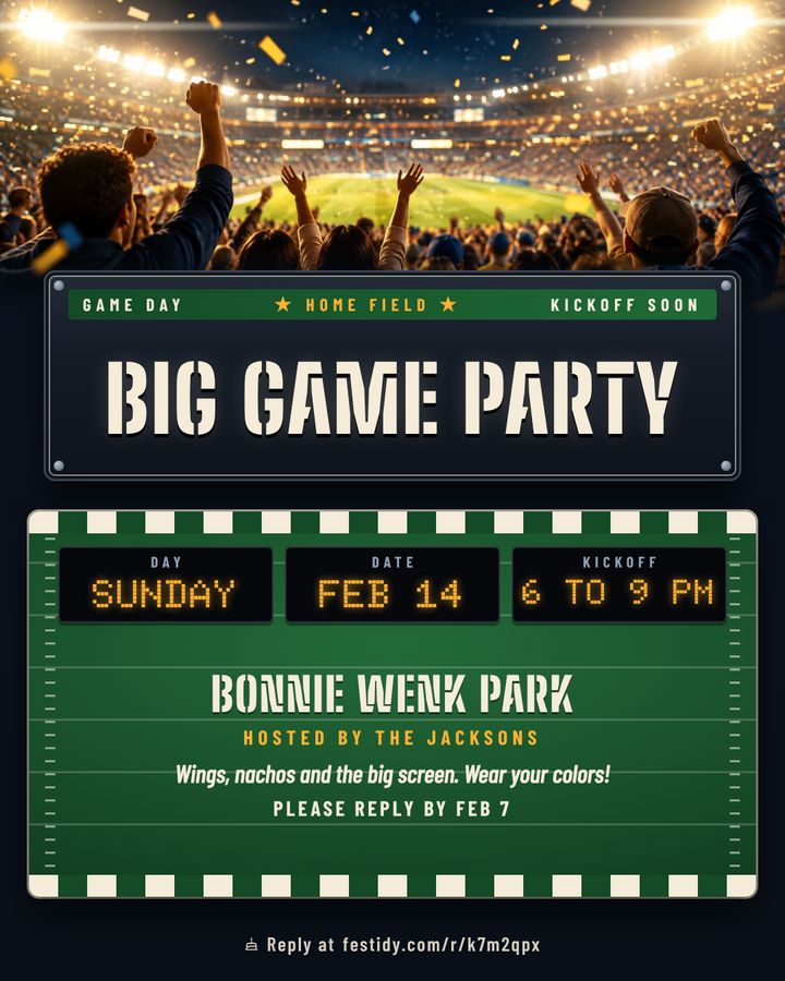 Tailgate invitation, Stadium design